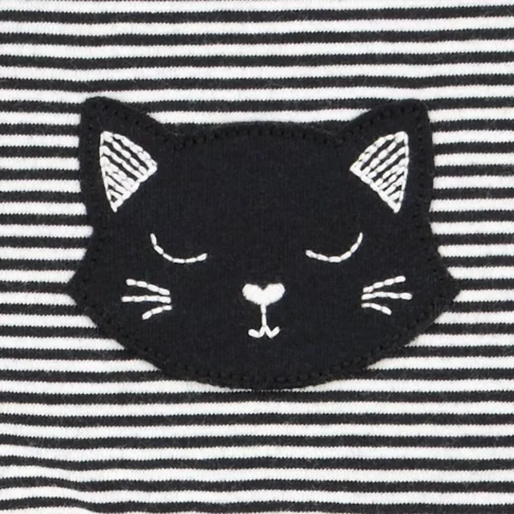 Carter's 6 Months Baby Girl Halloween Cat Tutu Dress Set‎ Stripe Pink Black Cute - Picture 2 of 4